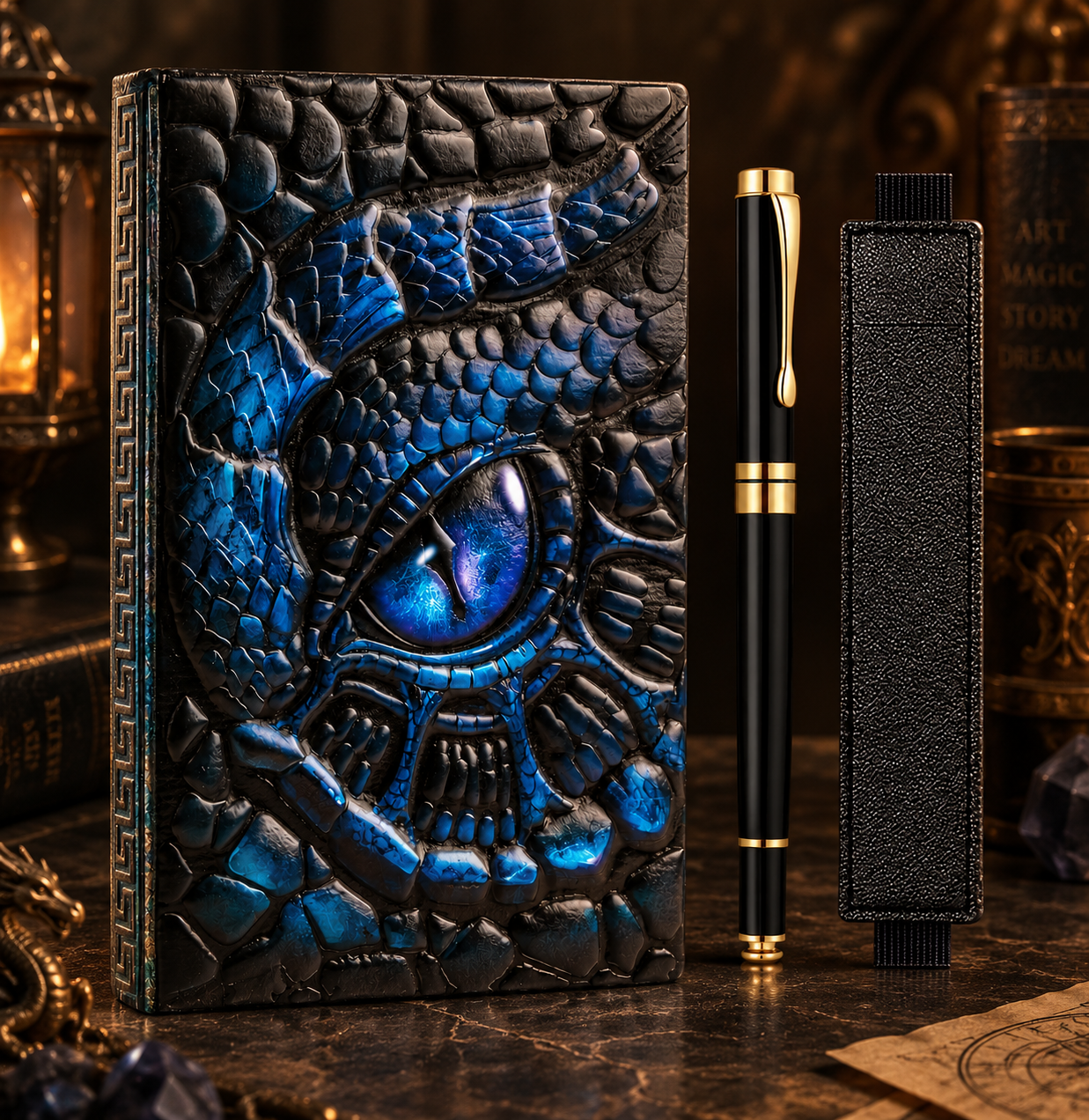 3D Dragon Leather Journal