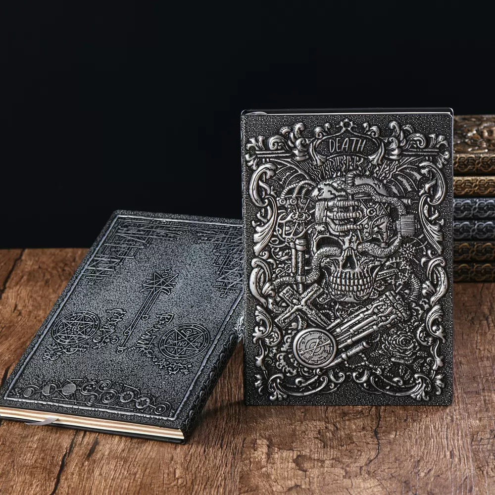 Skull Embossed Vintage Notebook – Pirate Journal 🏴☠️