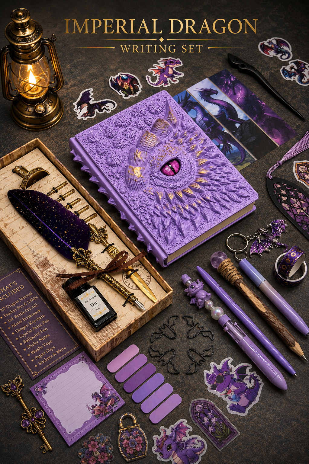 Imperial Dragon Writing Set 🐲
