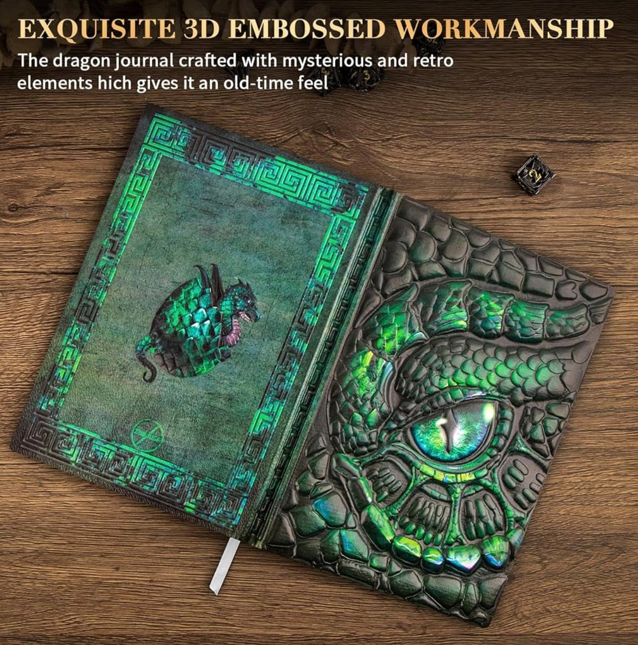 3D Dragon Leather Journal