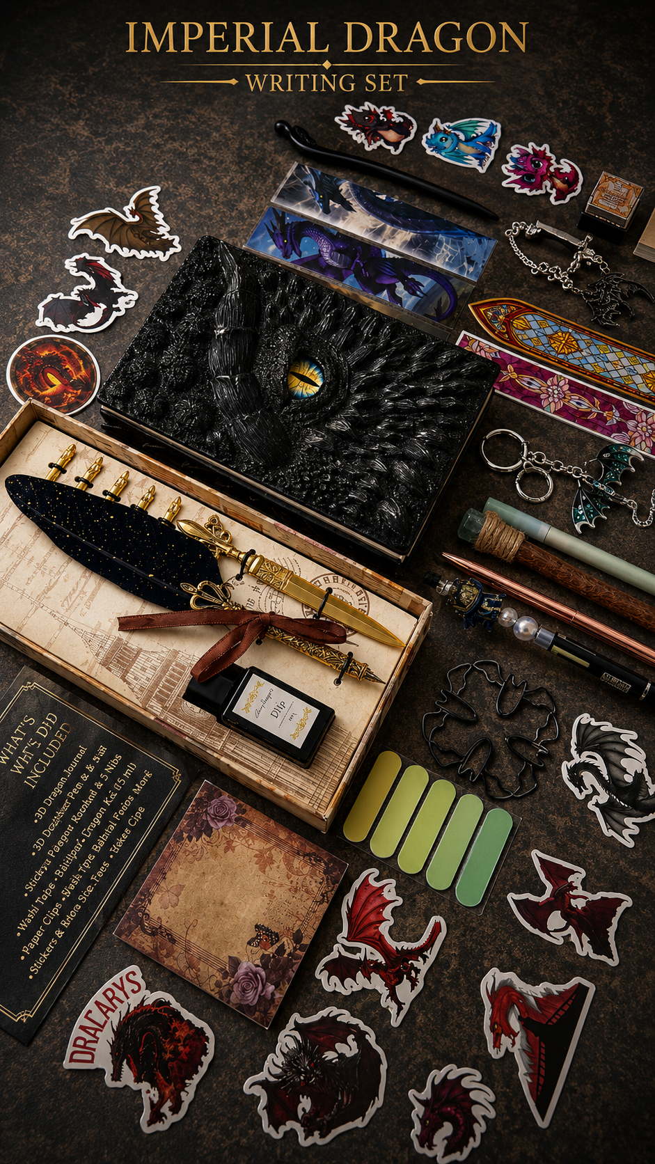 Imperial Dragon Writing Set 🐲