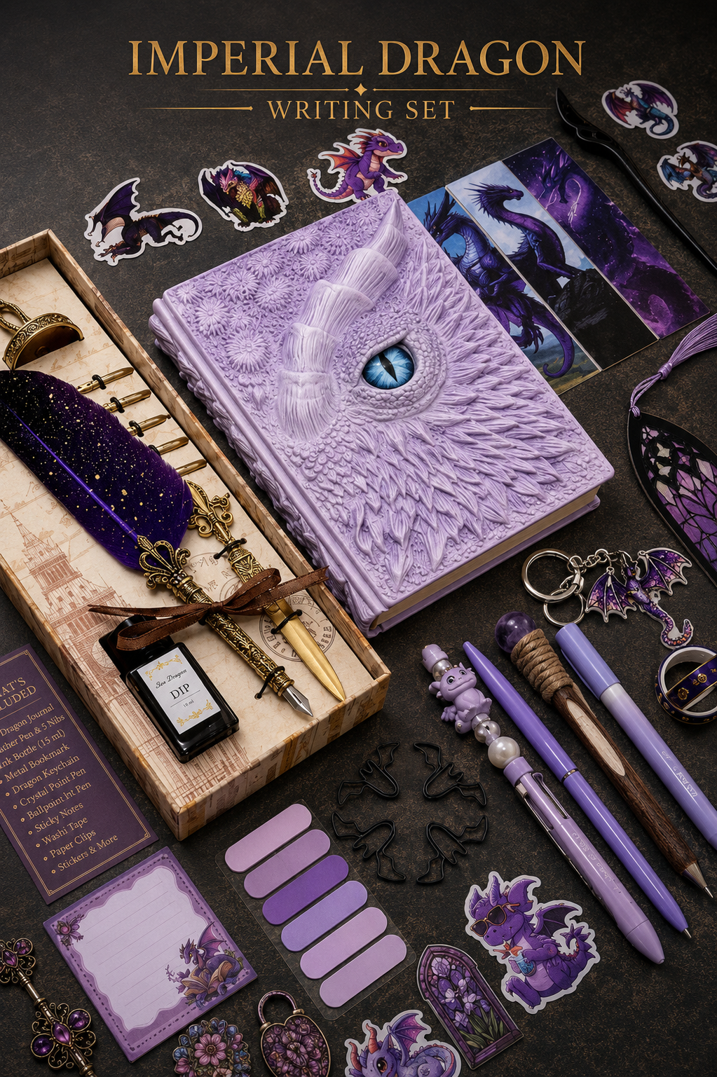 Imperial Dragon Writing Set 🐲