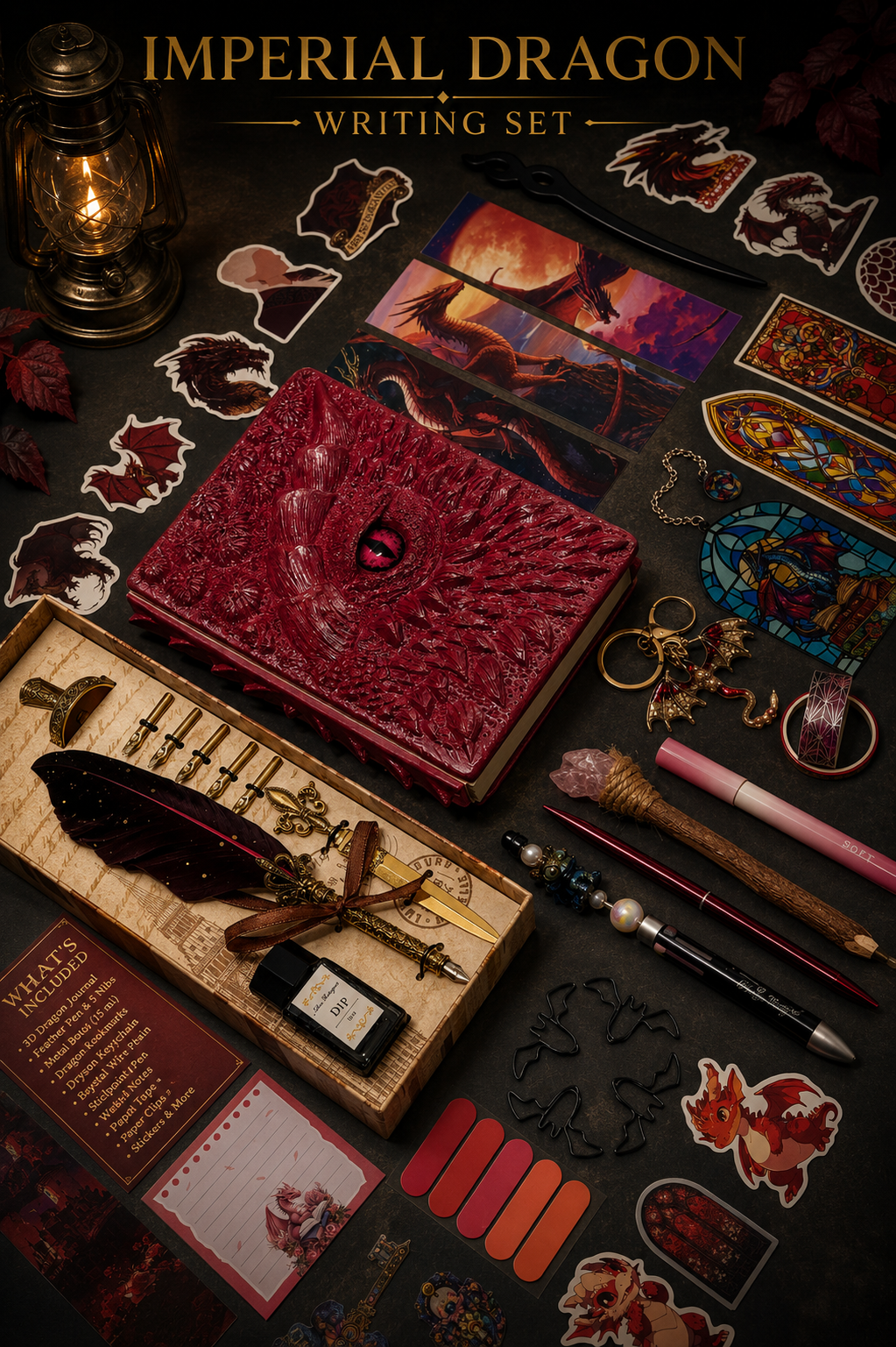 Imperial Dragon Writing Set 🐲