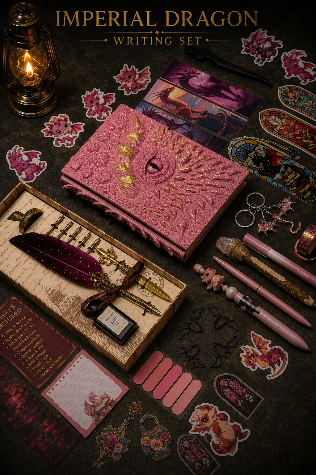 Imperial Dragon Writing Set 🐲