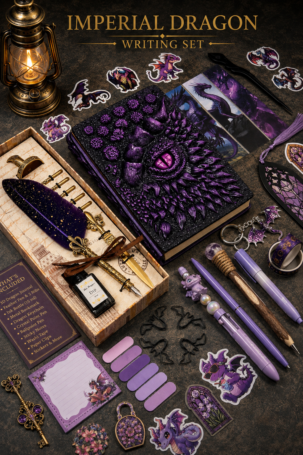 Imperial Dragon Writing Set 🐲