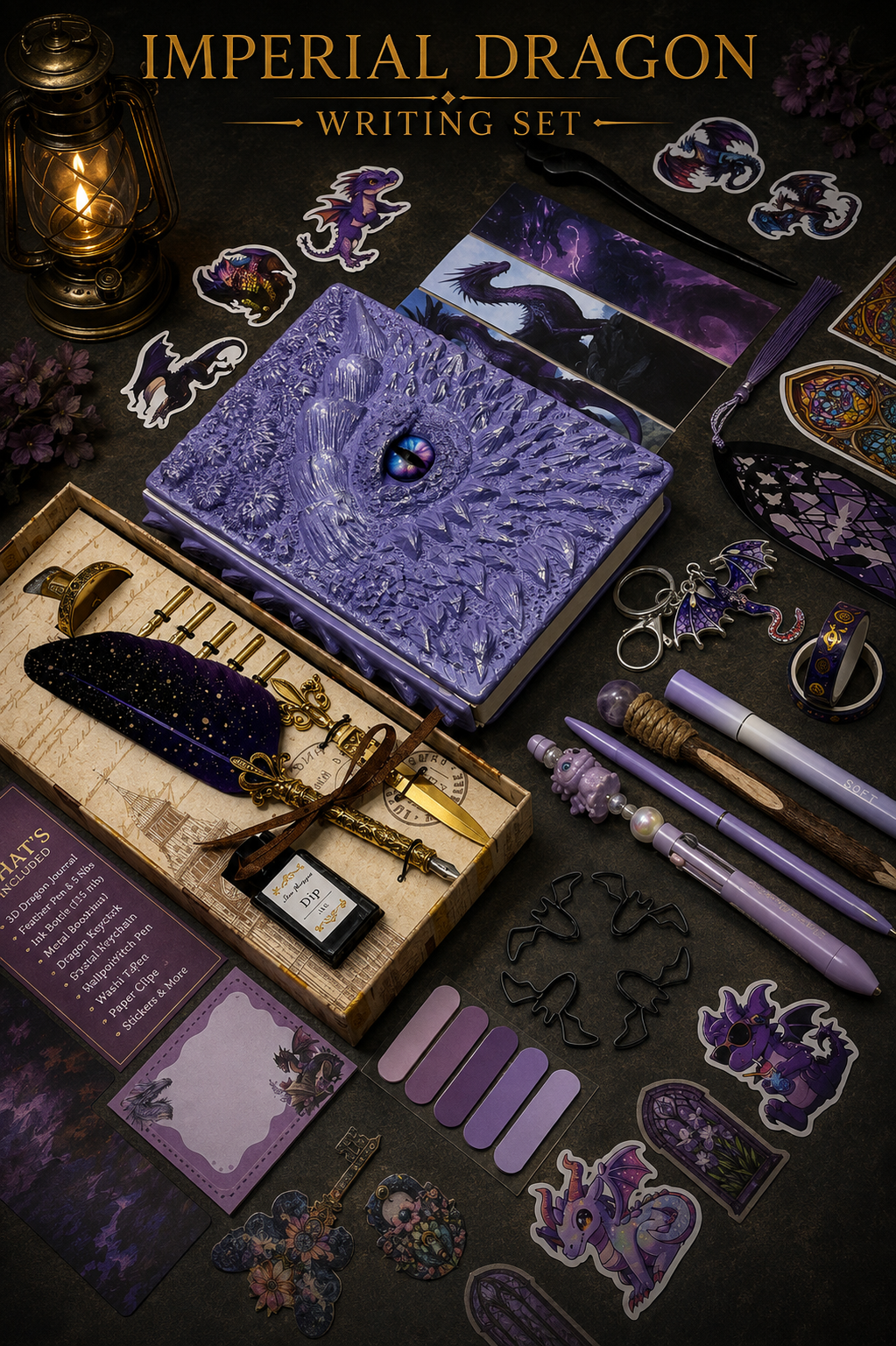 Imperial Dragon Writing Set 🐲