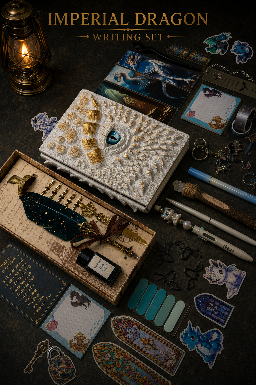 Imperial Dragon Writing Set 🐲