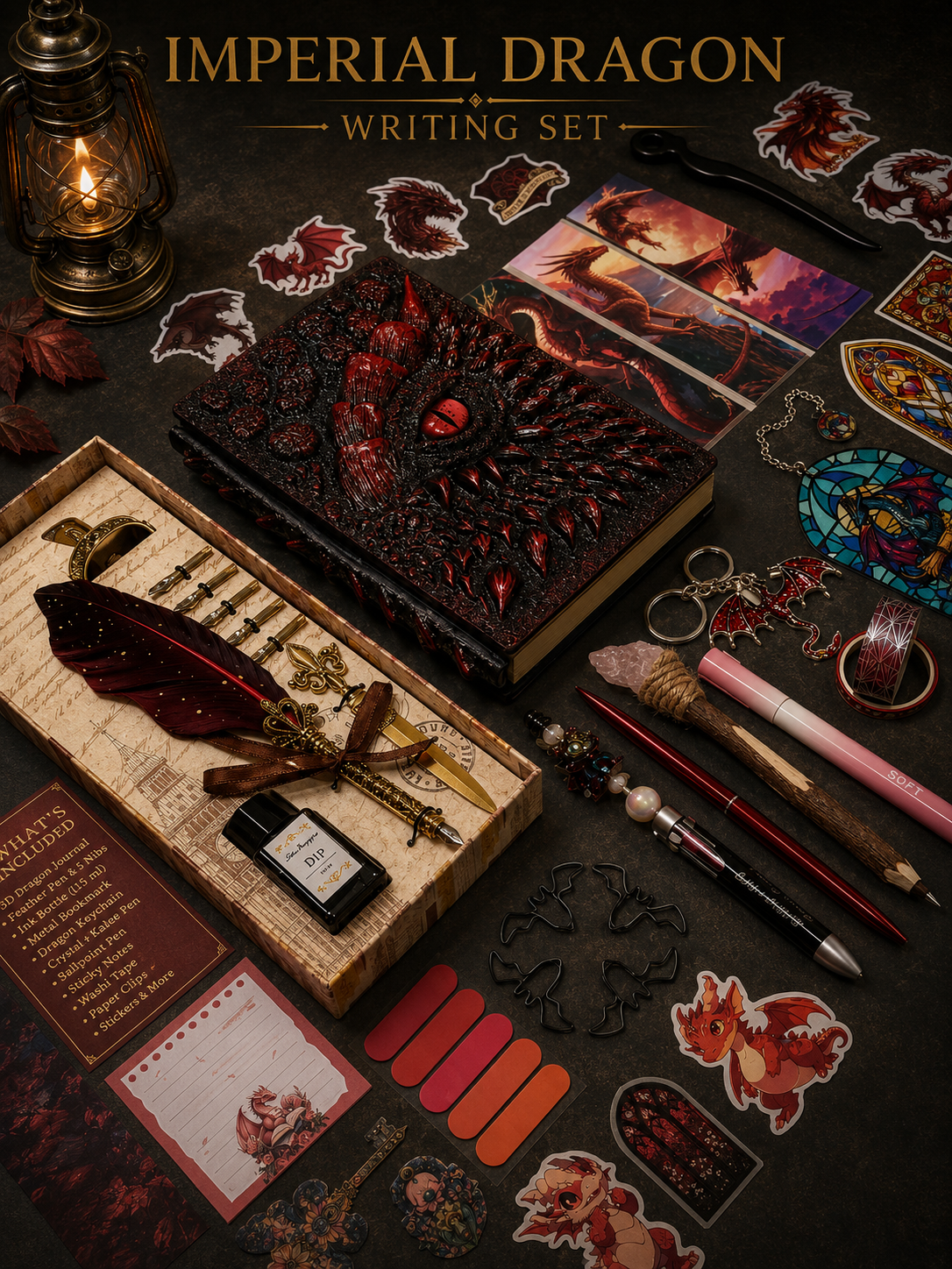 Imperial Dragon Writing Set 🐲