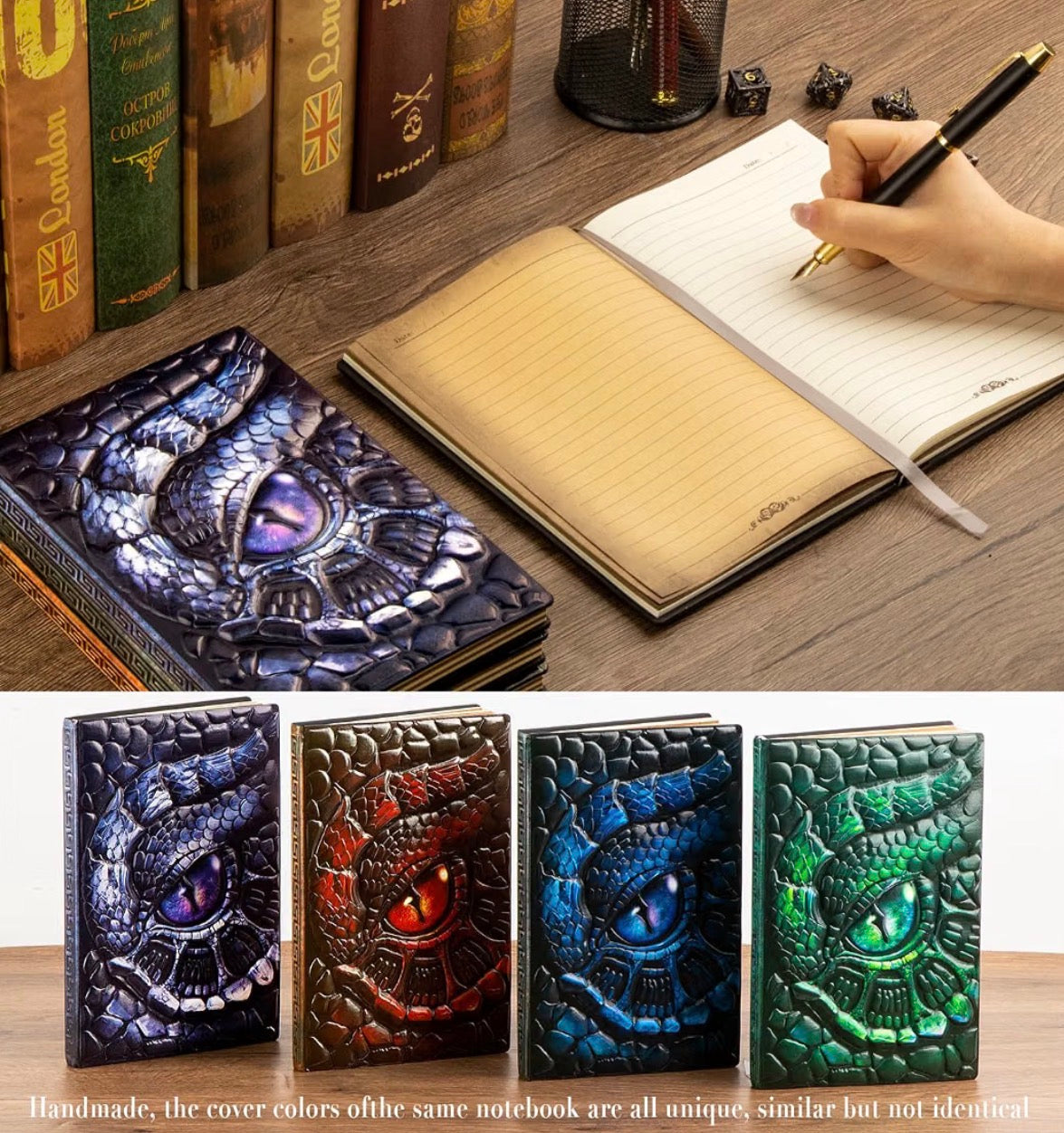3D Dragon Leather Journal