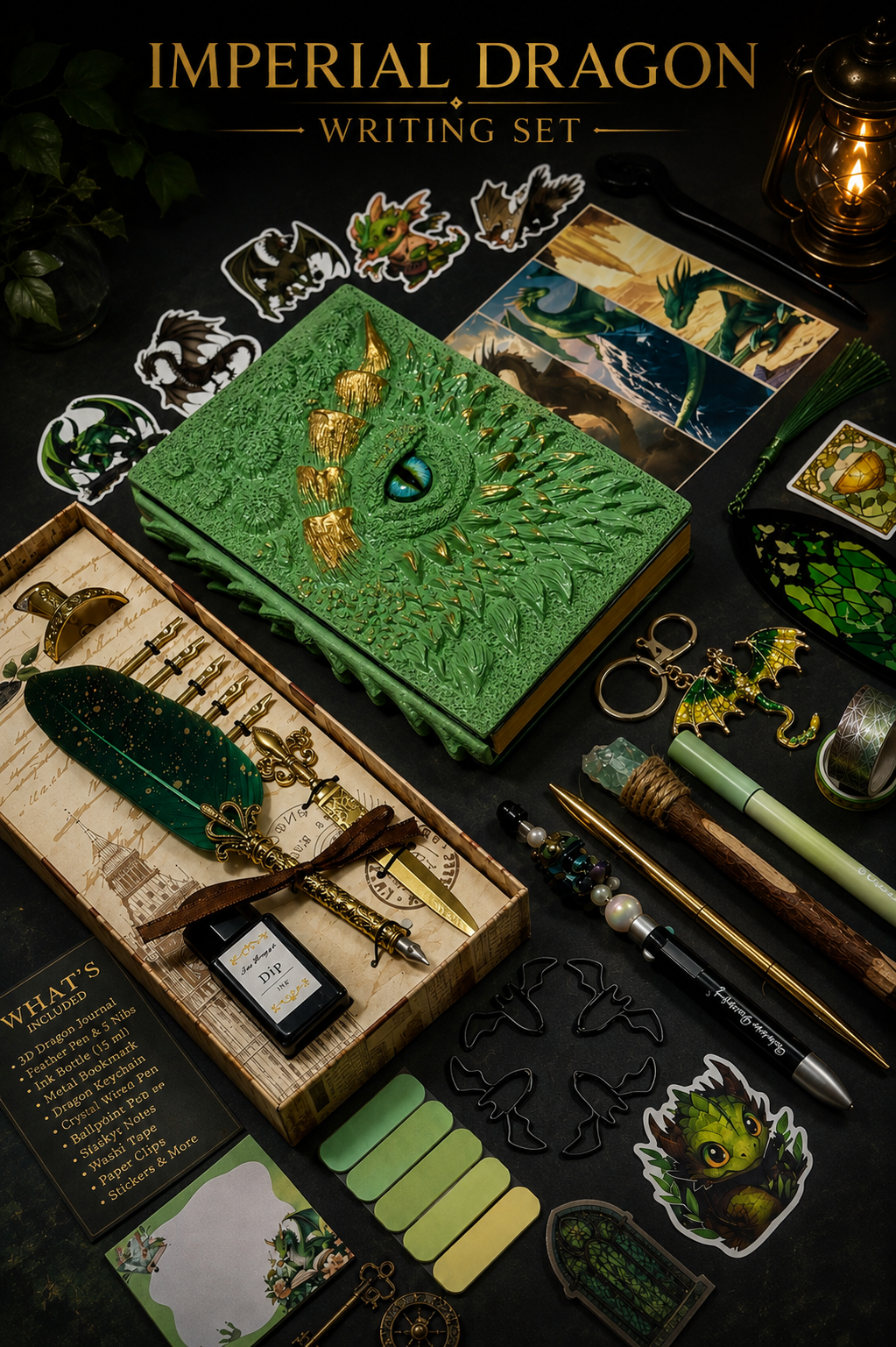 Imperial Dragon Writing Set 🐲