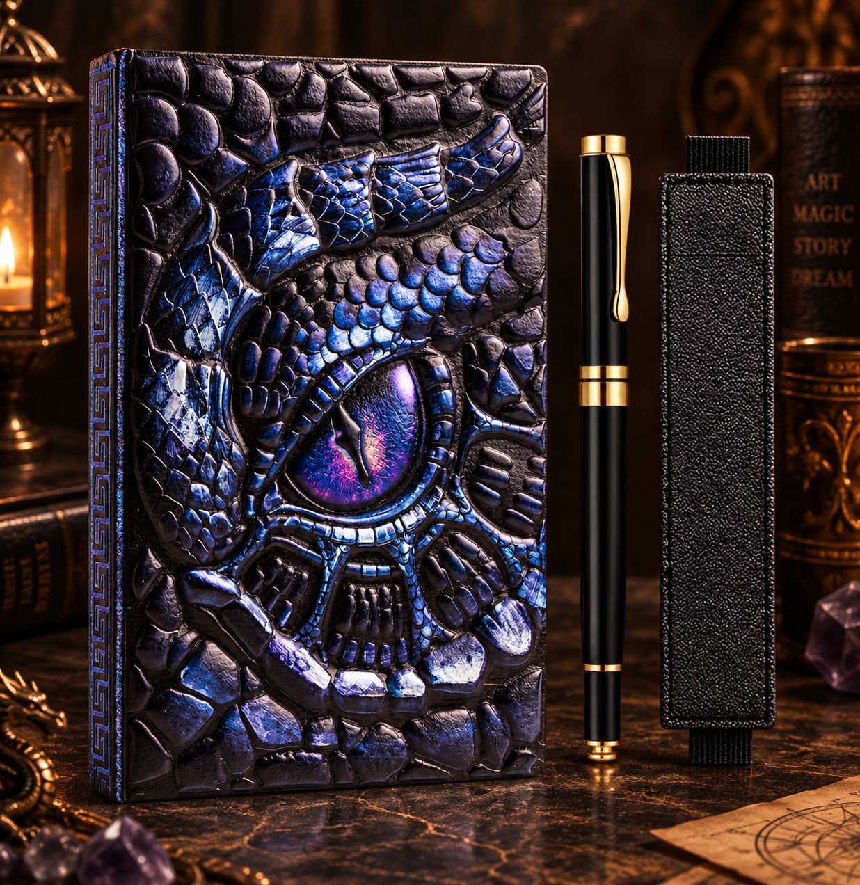 3D Dragon Leather Journal